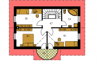 Plan de sol du premier étage - MILENIUM 233